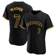 Will Wagner Men's Toronto Blue Jays Snake Skin City Jersey - Black Authentic