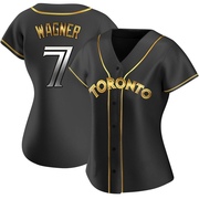 Will Wagner Women's Toronto Blue Jays Alternate Jersey - Black Golden Replica