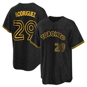 Yariel Rodriguez Youth Toronto Blue Jays Snake Skin City Jersey - Black Replica